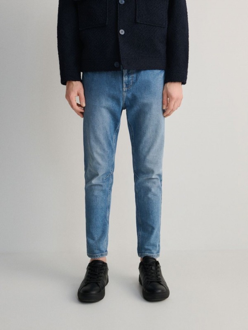 Reserved Carrot Slim Jeans Herren Blau | OBQFVD-143