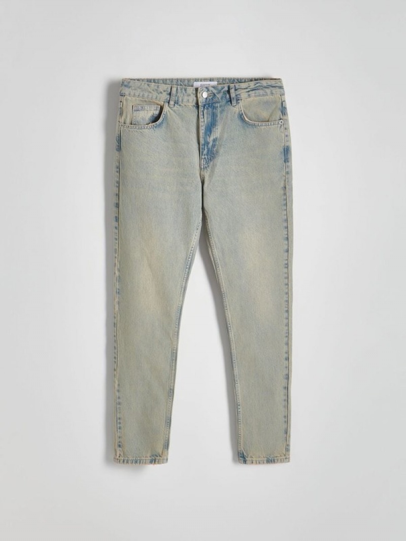 Reserved Carrot Slimwash Effect Jeans Herren Türkis | BVXOQU-894