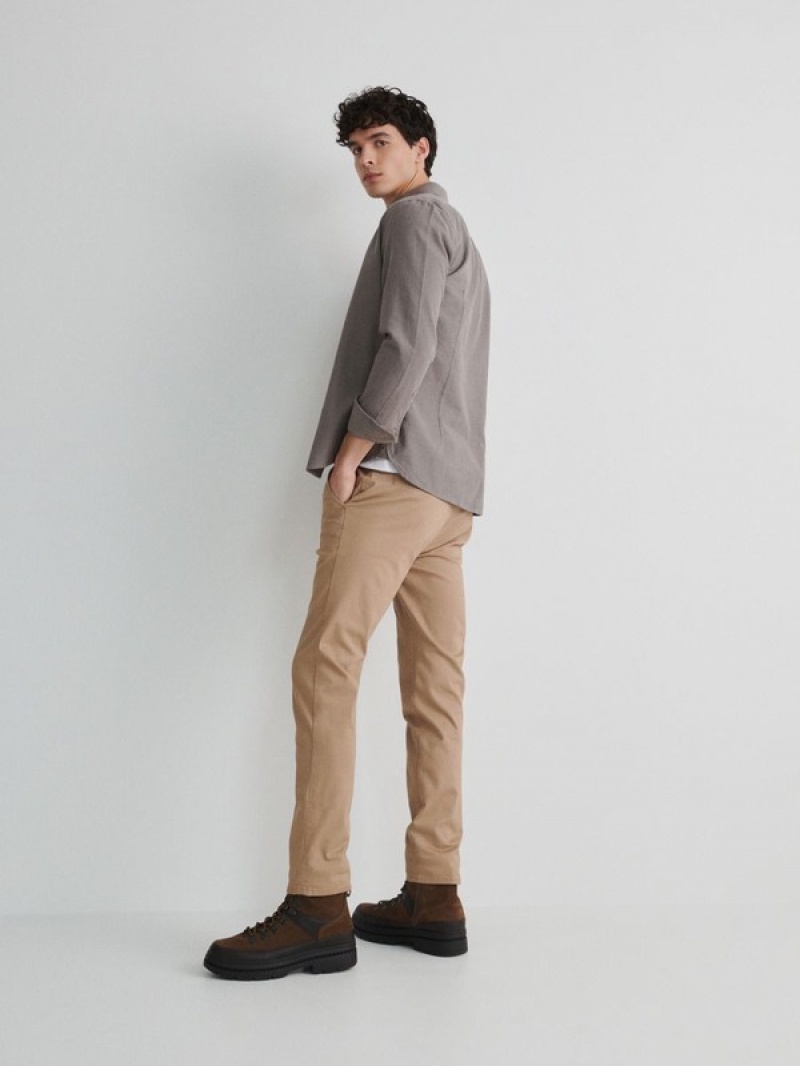 Reserved Chino Slim Fit Hosen Herren Beige | ZEXTDP-968