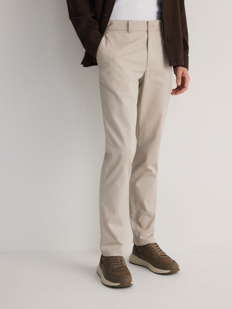 Reserved Chino Slim Fit Hosen Herren Beige | GXETUZ-694