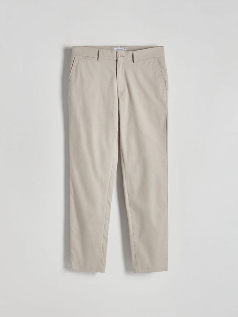 Reserved Chino Slim Fit Hosen Herren Beige | GXETUZ-694