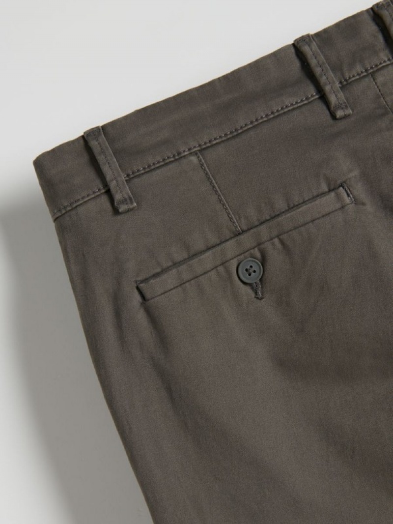 Reserved Chino Slim Fit Hosen Herren Dunkelgrau | UBJTMG-013