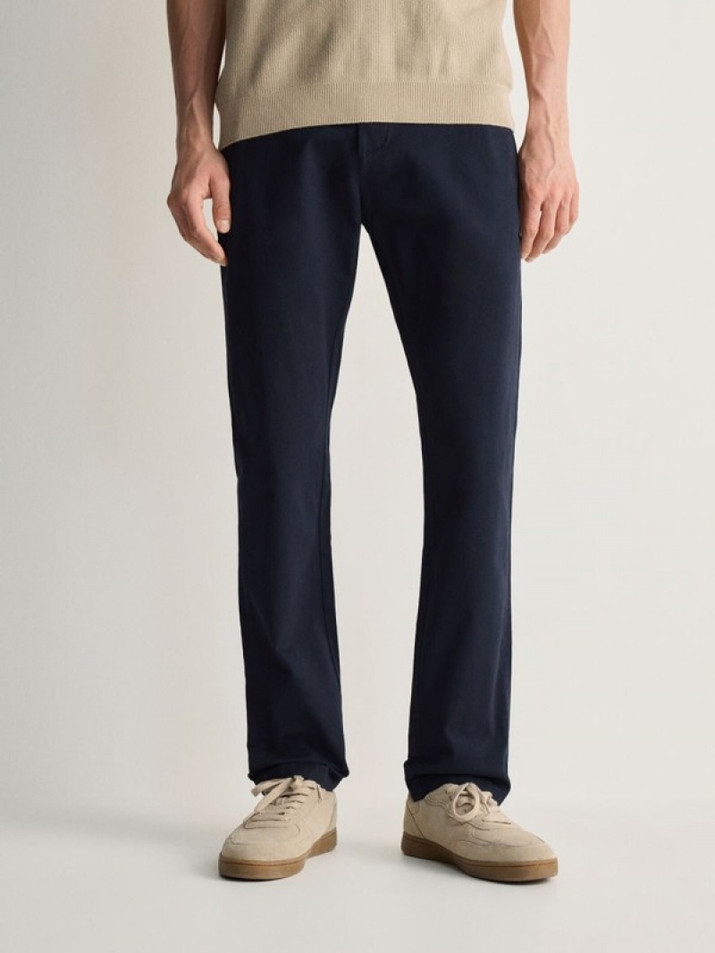 Reserved Chino Slim Fit Hosen Herren Navy | CBKLTU-086