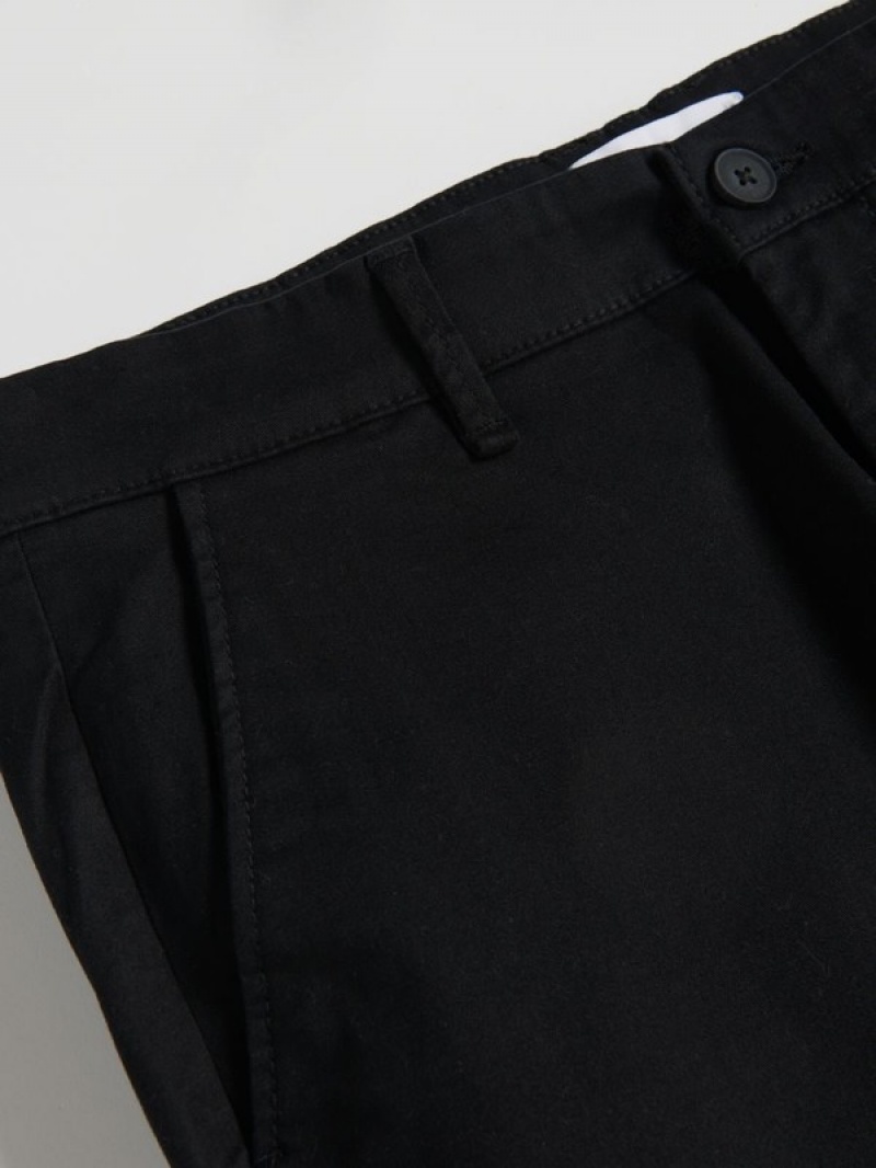 Reserved Chino Slim Fit Hosen Herren Schwarz | YEGOXU-817