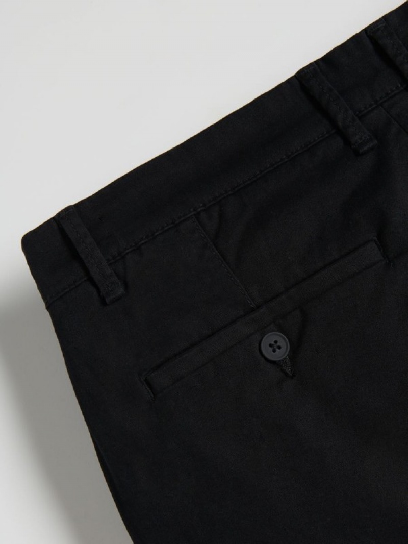 Reserved Chino Slim Fit Hosen Herren Schwarz | YEGOXU-817