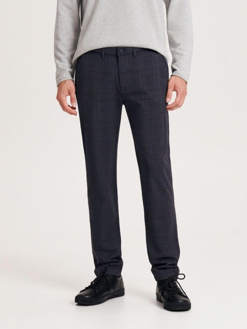 Reserved Chino Slim Hosen Herren Navy | YJVIMT-748