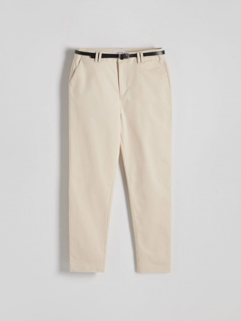 Reserved Chino With Hosen Damen Beige | EYJBCT-310