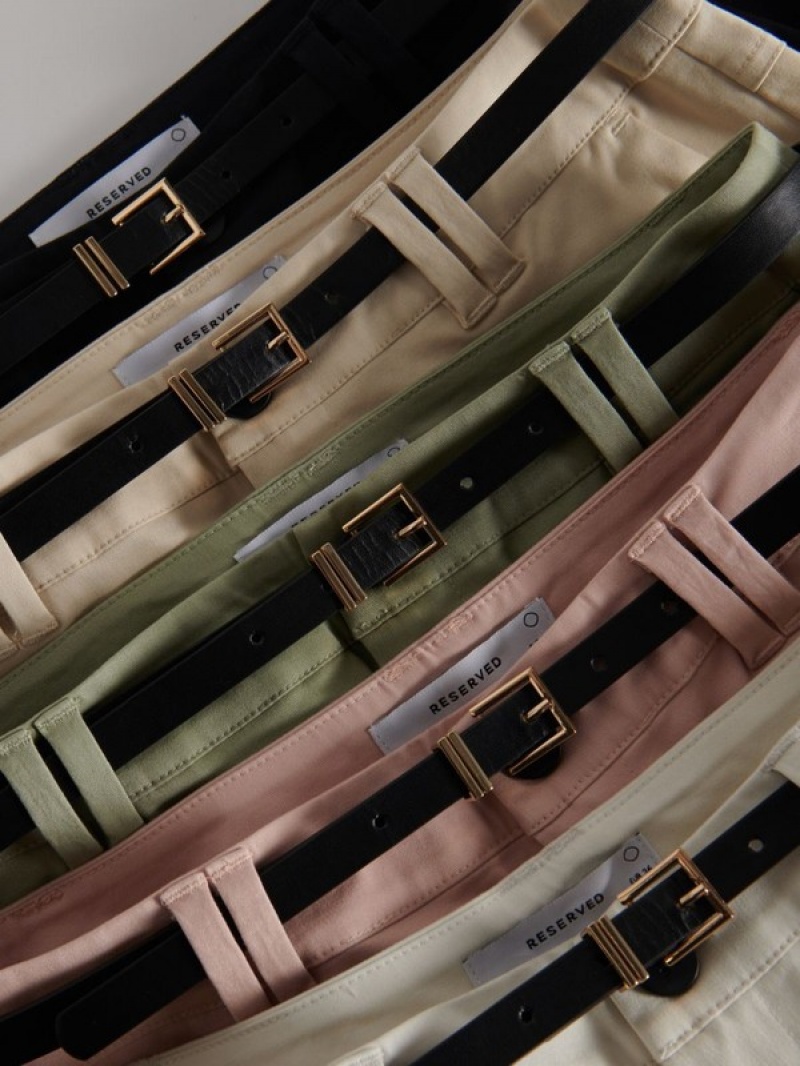 Reserved Chino With Hosen Damen Beige | EYJBCT-310