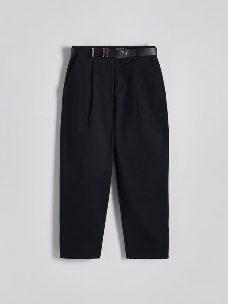 Reserved Chino With Hosen Damen Schwarz | WTDAOE-015