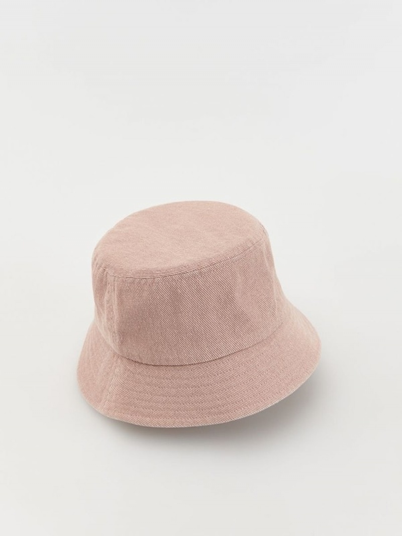 Reserved Denim Bucket Hüte Mädchen Rosa | AWQTBH-651