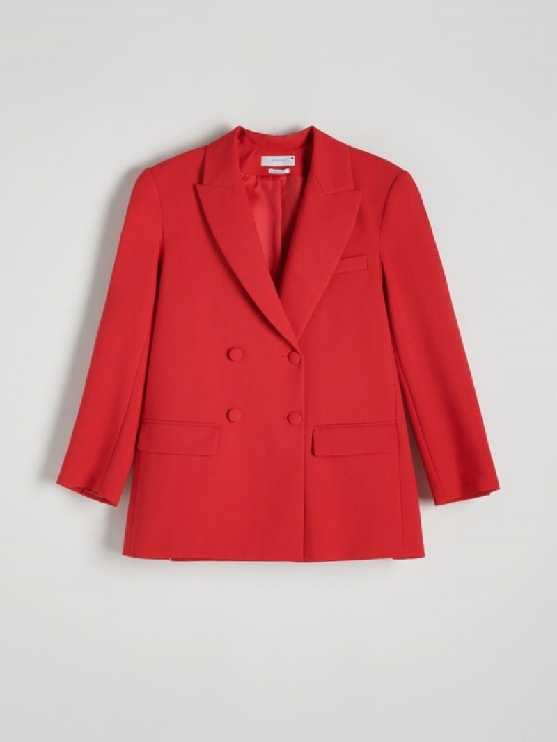 Reserved Double-breasted Blazer Damen Rot | UZREWA-874