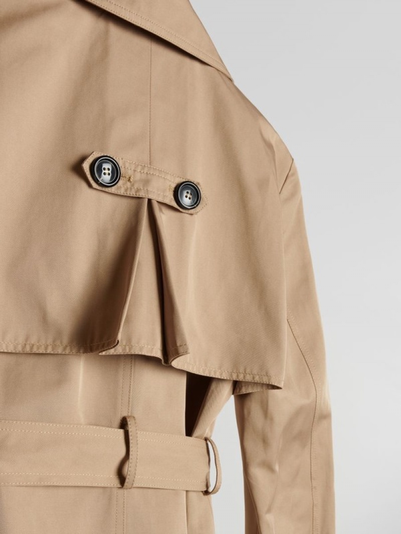 Reserved Double-breasted Trench Mäntel Damen Beige | ILKOBF-908