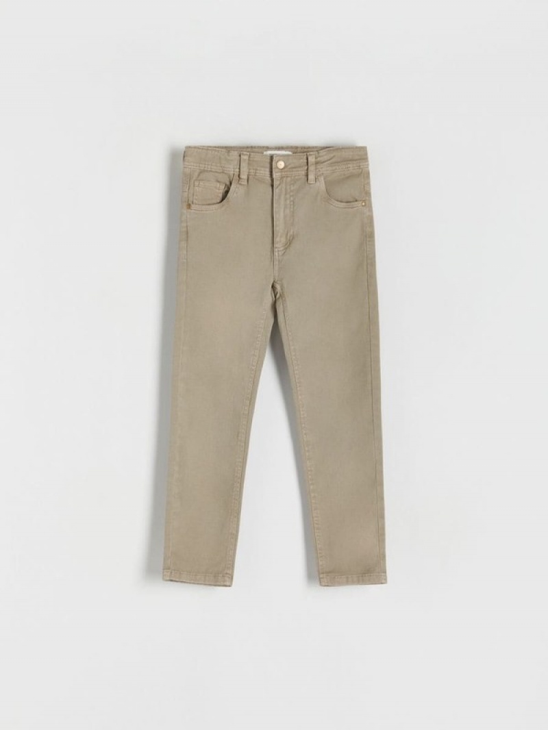 Reserved Elastic Regular Hosen Jungen Beige | OKQAGD-425