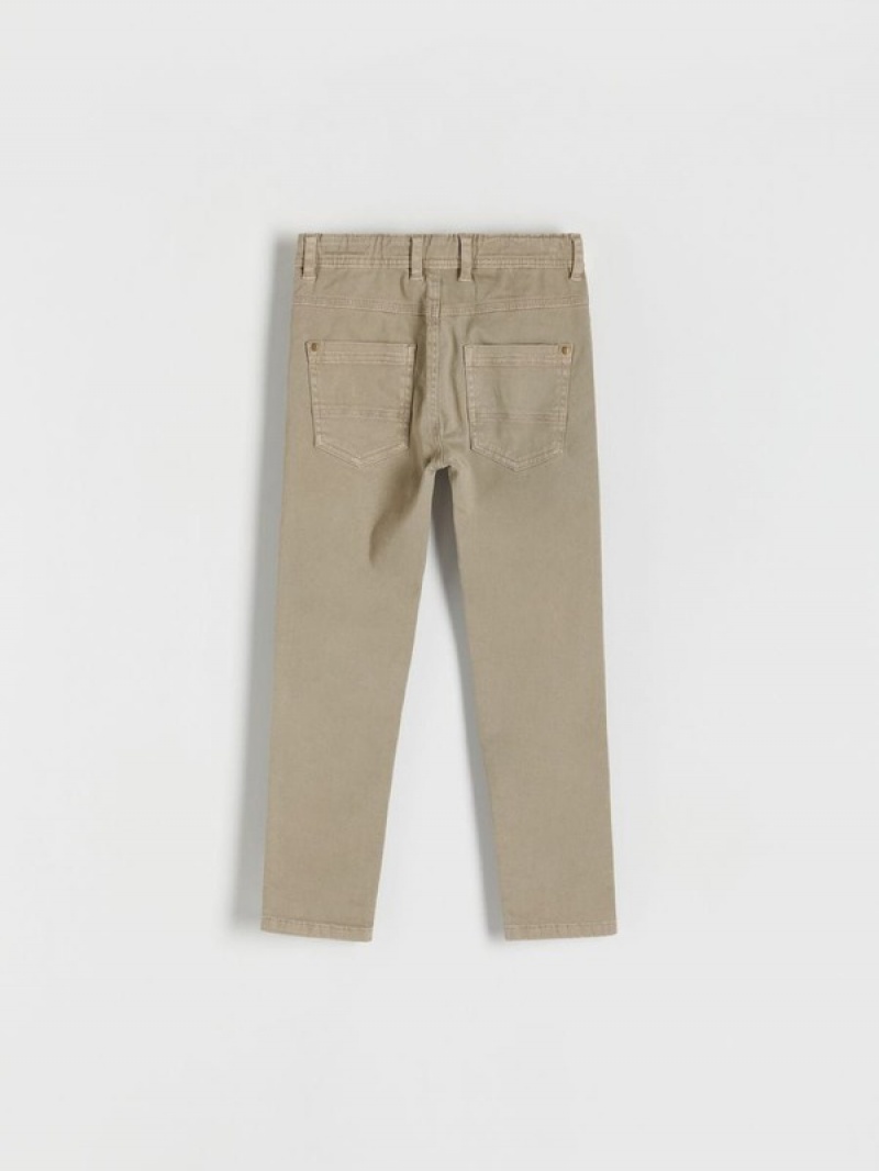 Reserved Elastic Regular Hosen Jungen Beige | OKQAGD-425