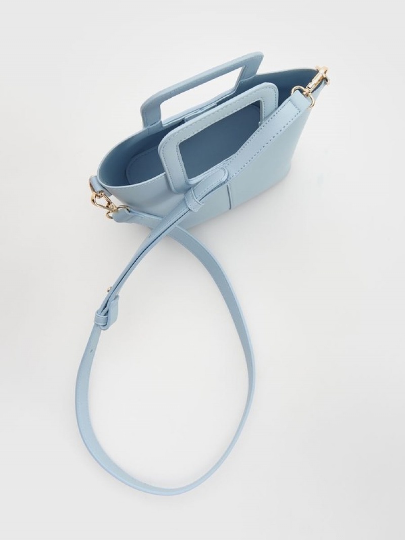 Reserved Geometric Handle Taschen Damen Hellblau | QEPISC-234