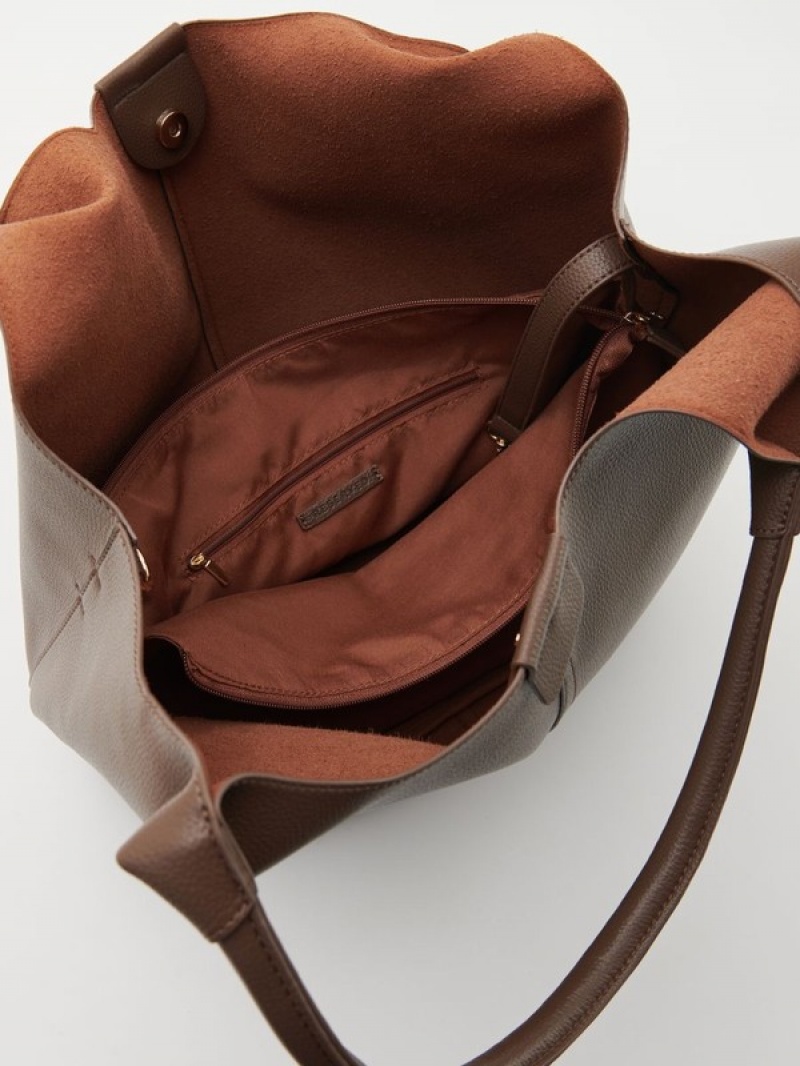 Reserved Hobo Taschen Damen Braun | MJVOXI-296