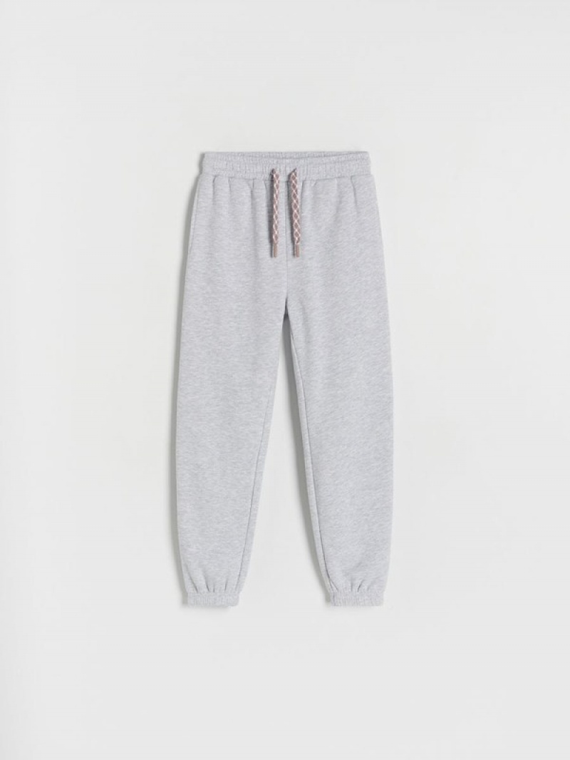 Reserved Jogger Track Bottoms Hosen Mädchen Hellgrau | AHIJPC-397