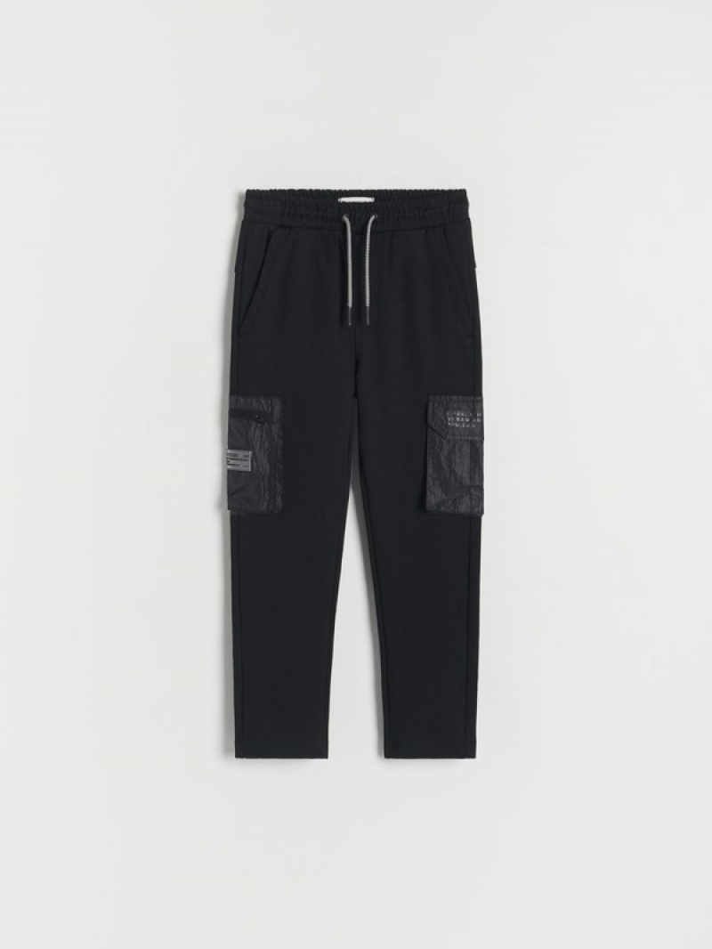 Reserved Joggers Hosen Jungen Schwarz | NXFGCM-348