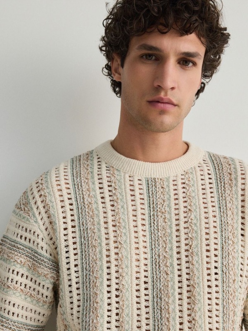 Reserved Jumper In Textured Knit Pullover Herren Mehrfarbig | ZATPLK-529