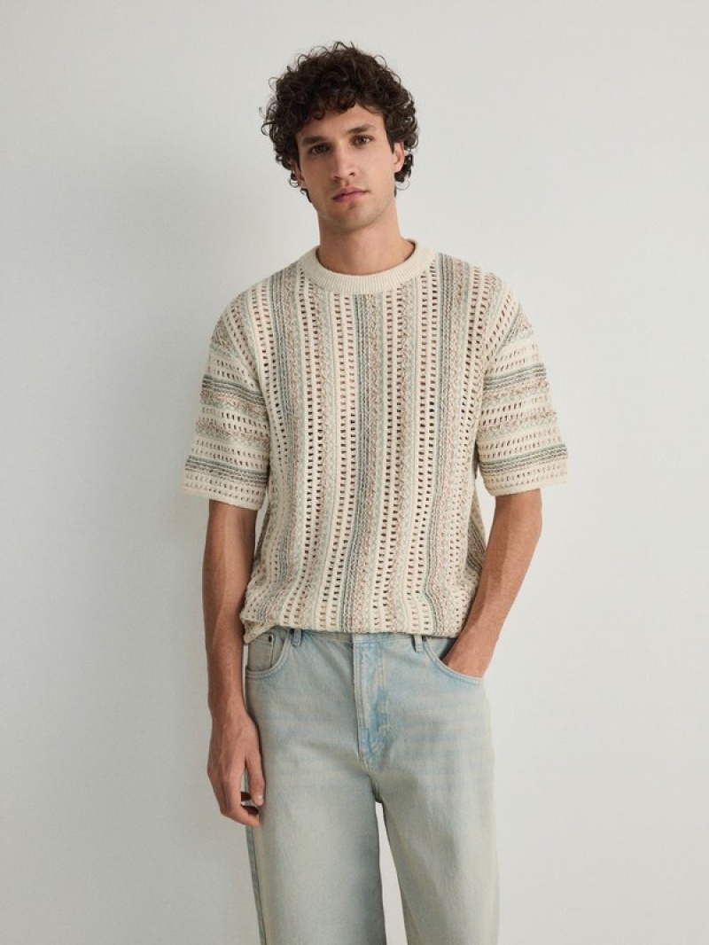 Reserved Jumper In Textured Knit Pullover Herren Mehrfarbig | ZATPLK-529