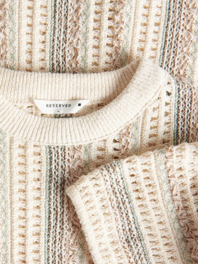 Reserved Jumper In Textured Knit Pullover Herren Mehrfarbig | ZATPLK-529