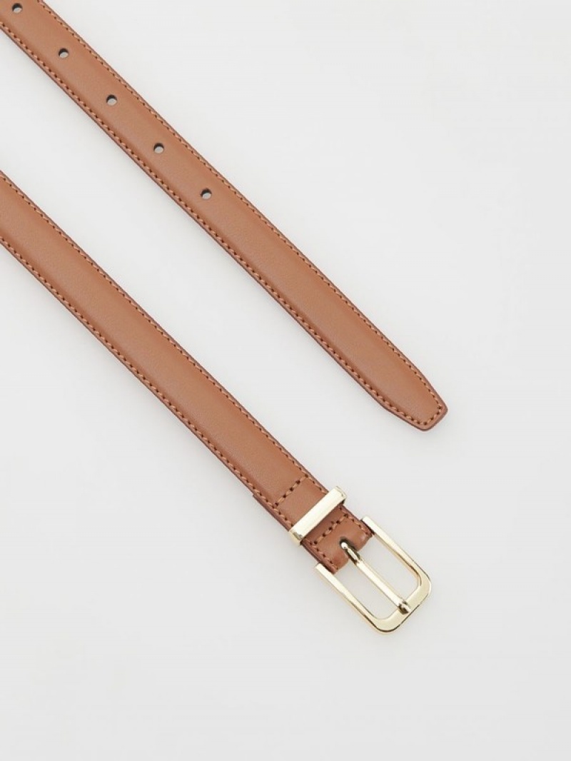 Reserved Leatherbuckle Gürtel Damen Braun | NTSZWU-235