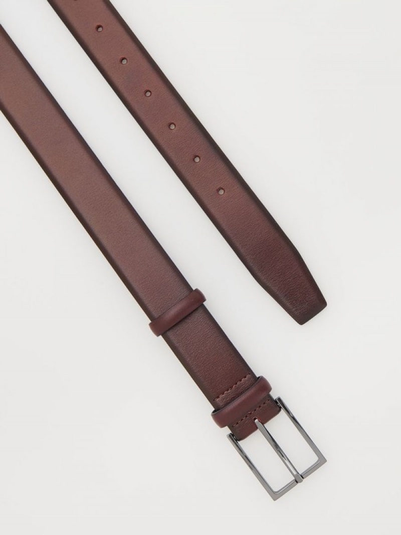 Reserved Leatherbuckle Gürtel Herren Bordeaux | DOURWA-821