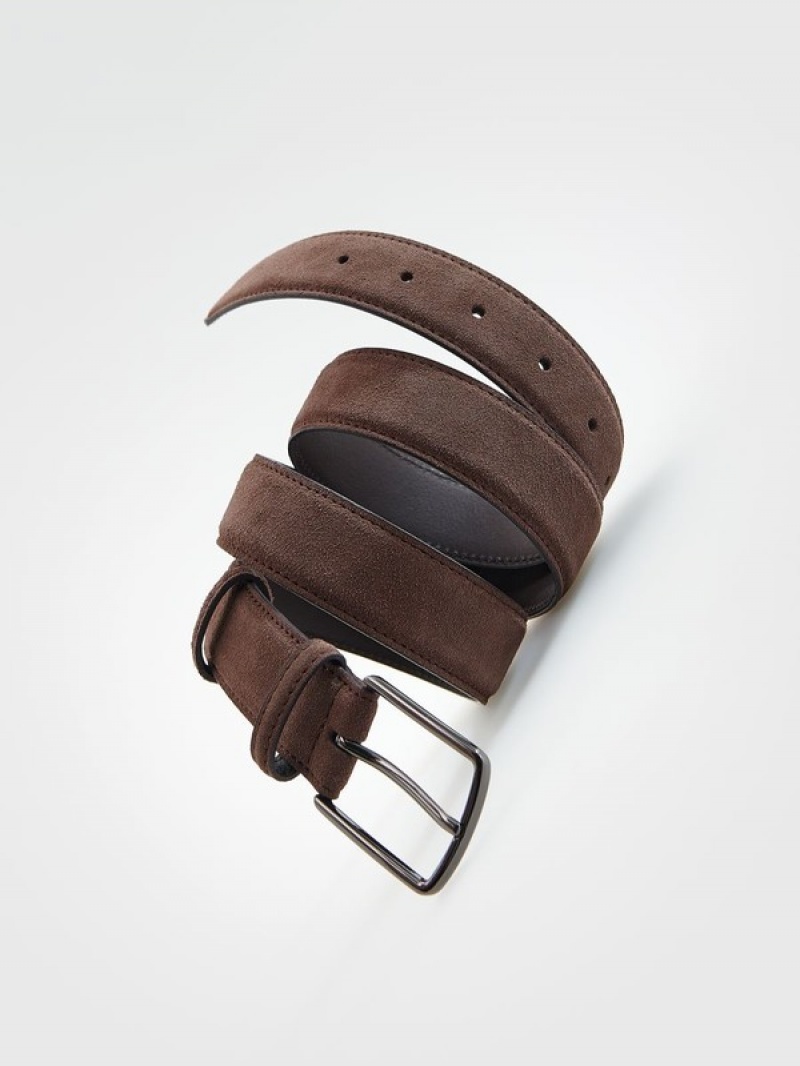 Reserved Leatherbuckle Gürtel Herren Braun | QIJCAO-127