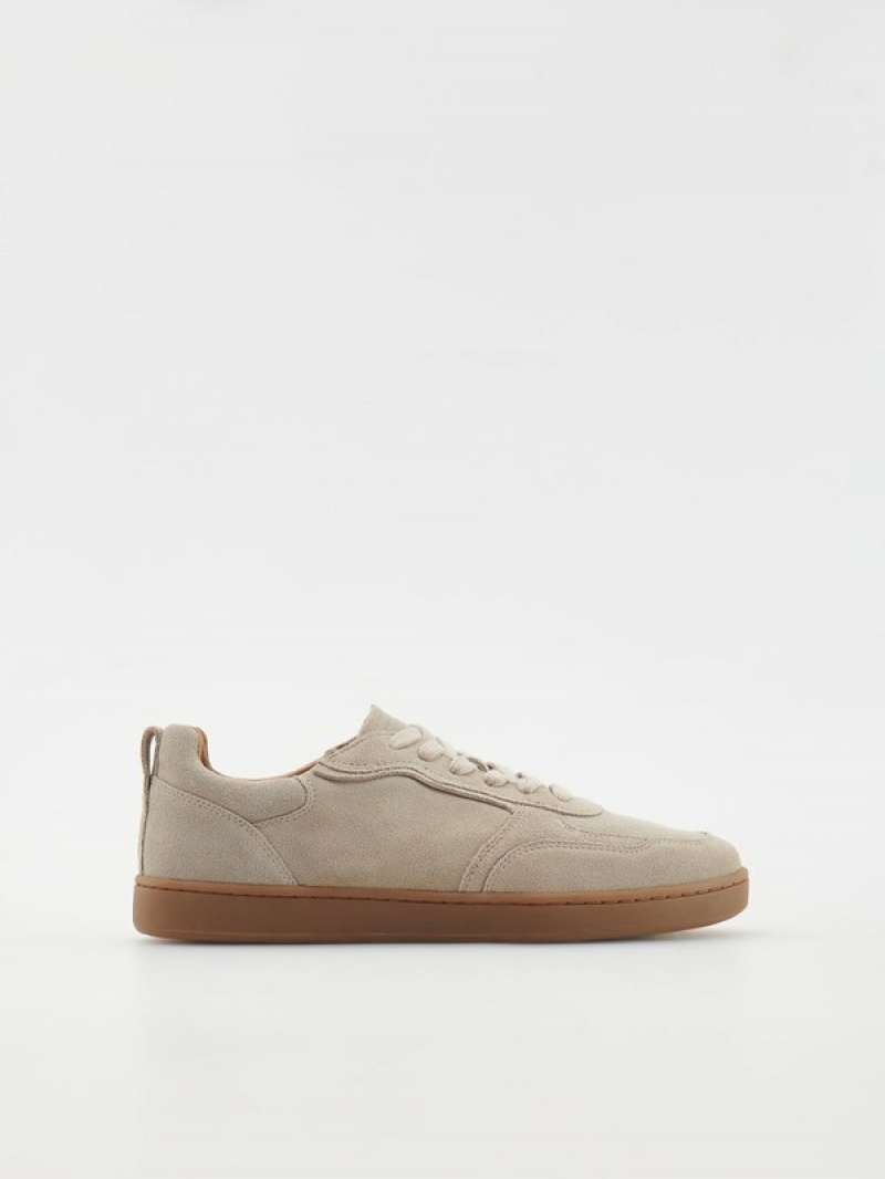 Reserved Leder Rich Schuhe Herren Beige | UOQGSC-652