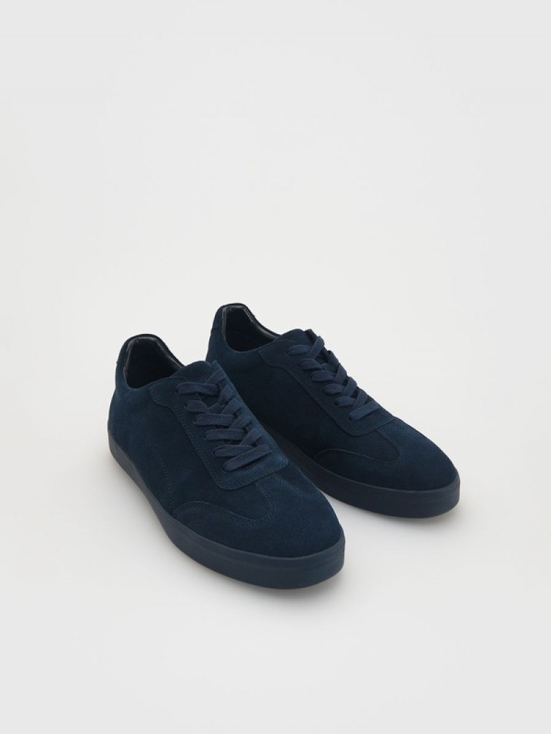 Reserved Leder Rich Schuhe Herren Navy | AYNZES-253