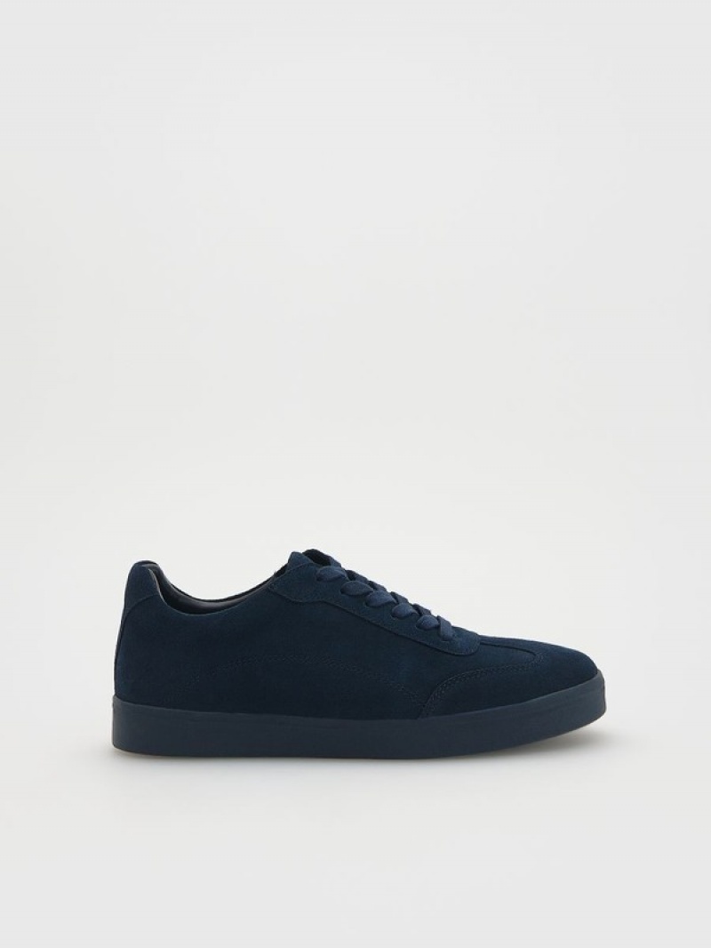 Reserved Leder Rich Schuhe Herren Navy | AYNZES-253