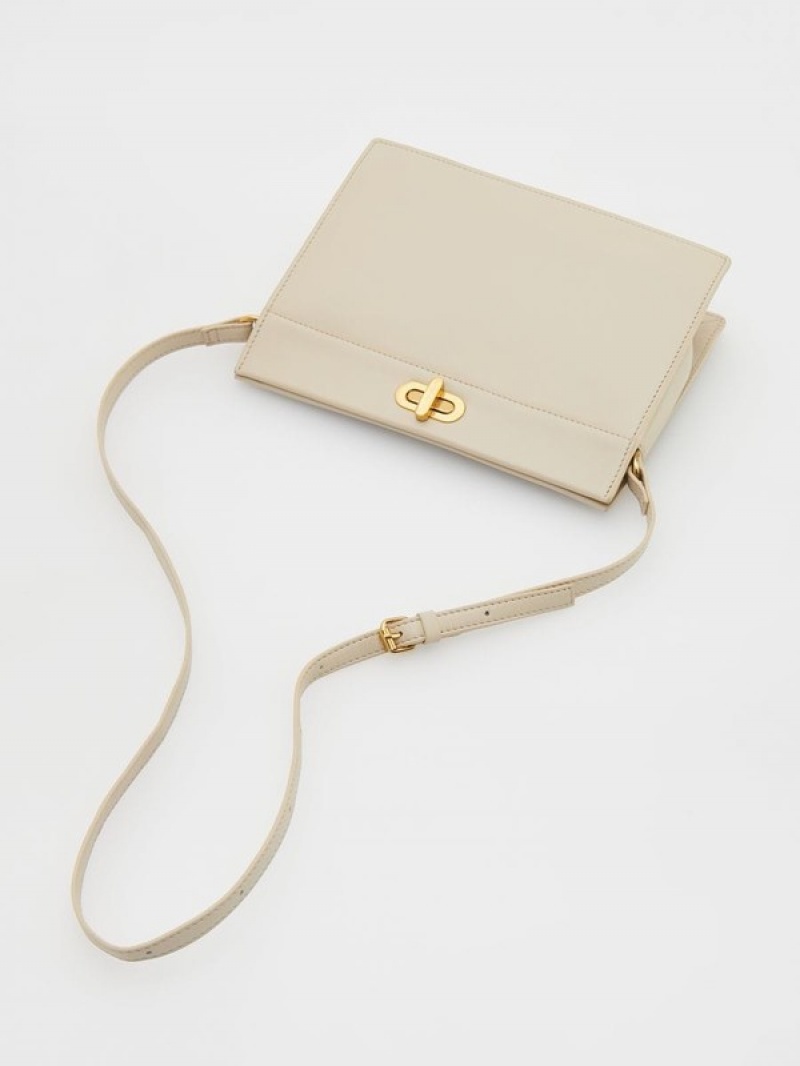 Reserved Leder Taschen Damen Beige | KXJCOF-530