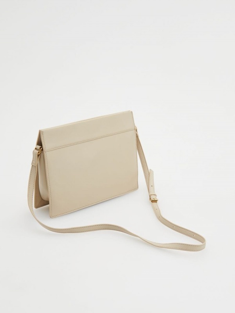 Reserved Leder Taschen Damen Beige | KXJCOF-530