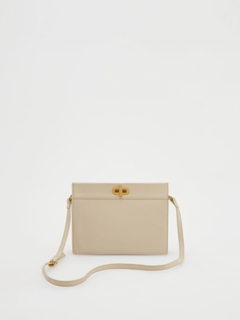 Reserved Leder Taschen Damen Beige | KXJCOF-530