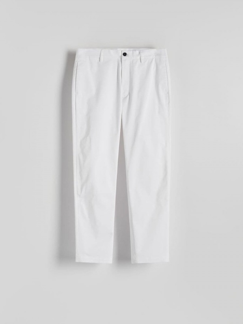 Reserved Leisure Fit Chino Hosen Herren Weiß | YWBJPS-135