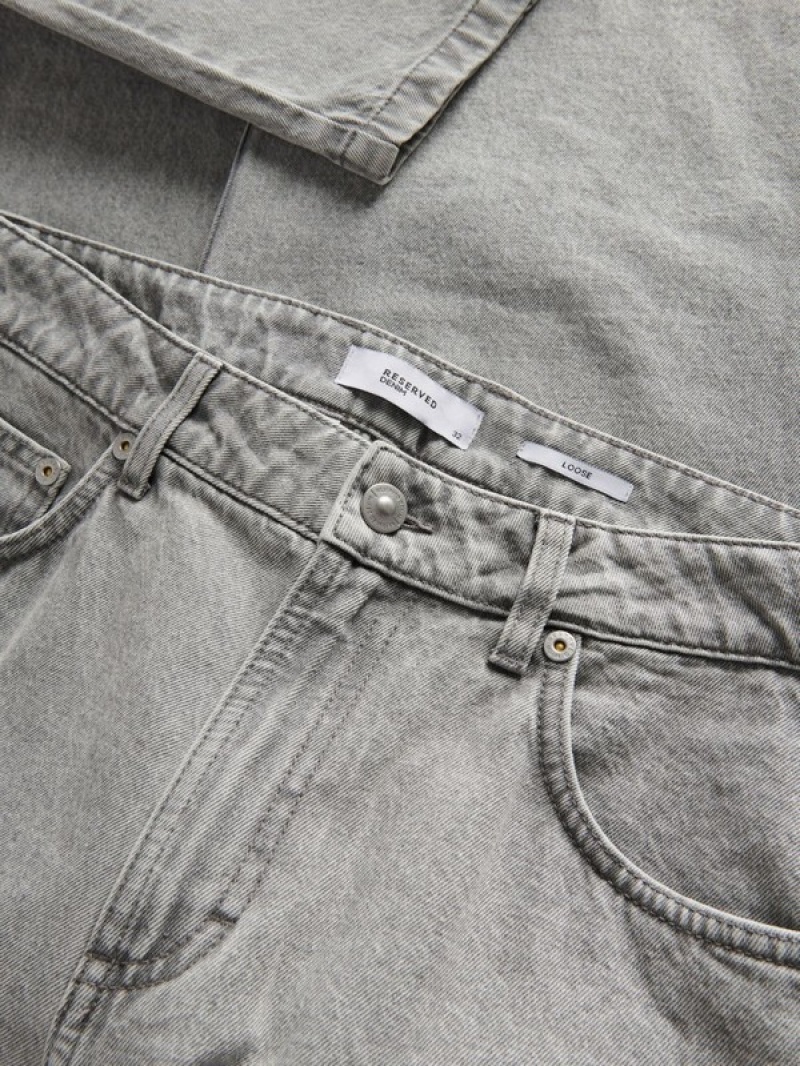 Reserved Loosewash Effect Jeans Herren Hellgrau | GWZQBM-025