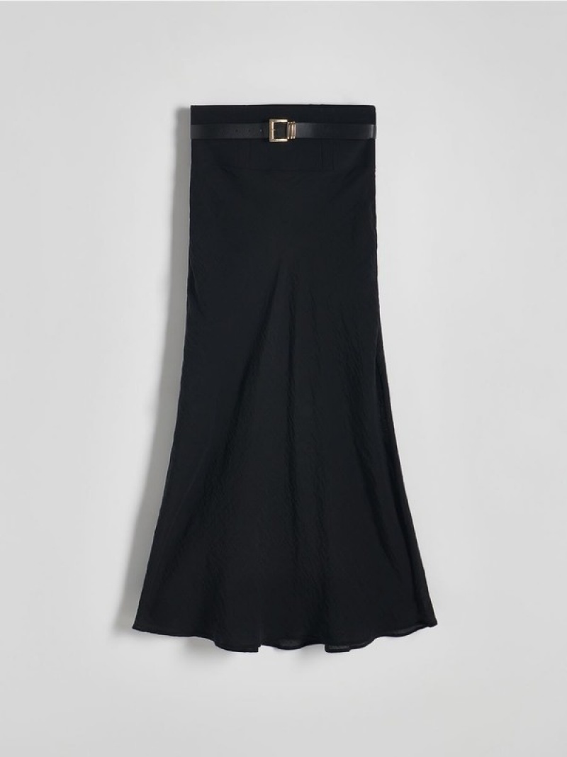 Reserved Lyocell Blend Maxi Röcke Damen Schwarz | WADOHR-530