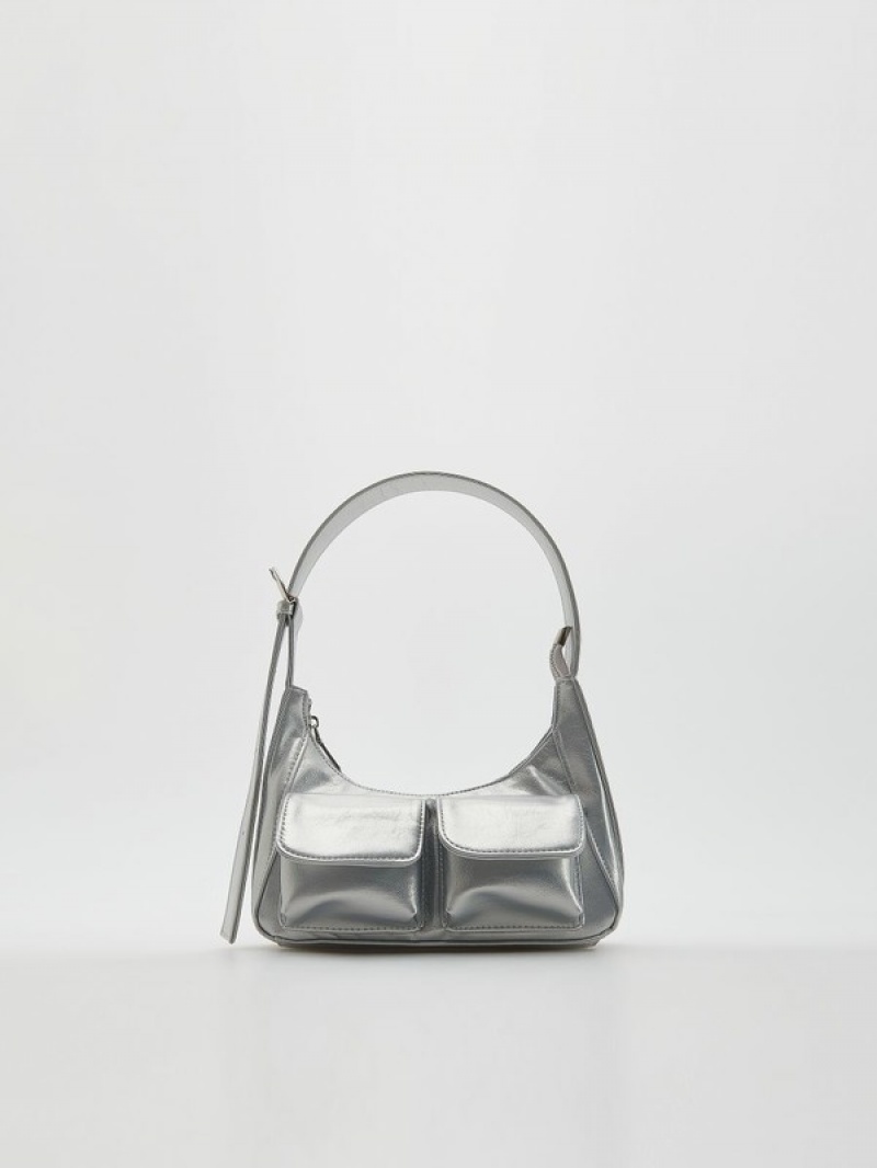 Reserved Metallic Effec Taschen Mädchen Silber | IDNOFB-721