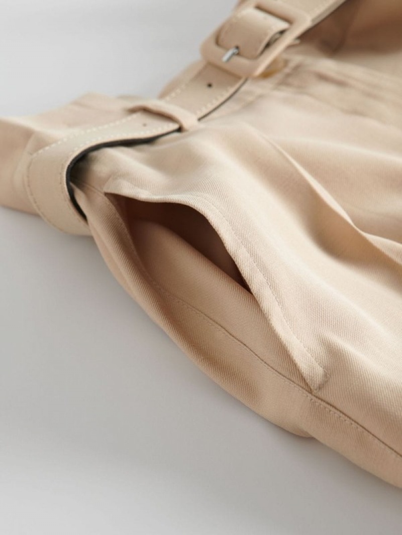 Reserved Midi With Röcke Damen Beige | RGYKEC-758