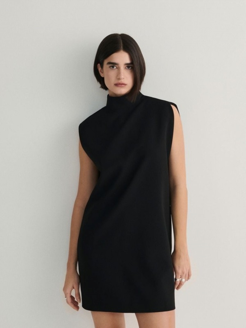 Reserved Mini Kleid Damen Schwarz | JRWMHO-670