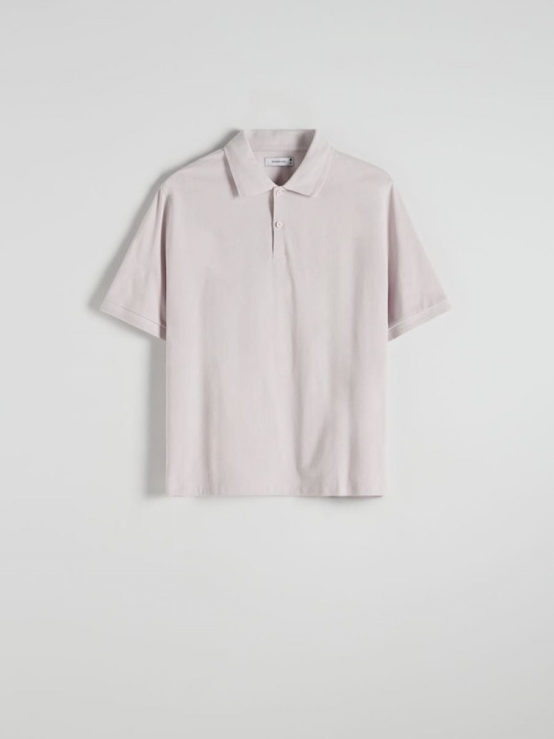 Reserved Oversized Polo Shirts Herren Rosa | RCLXFU-186