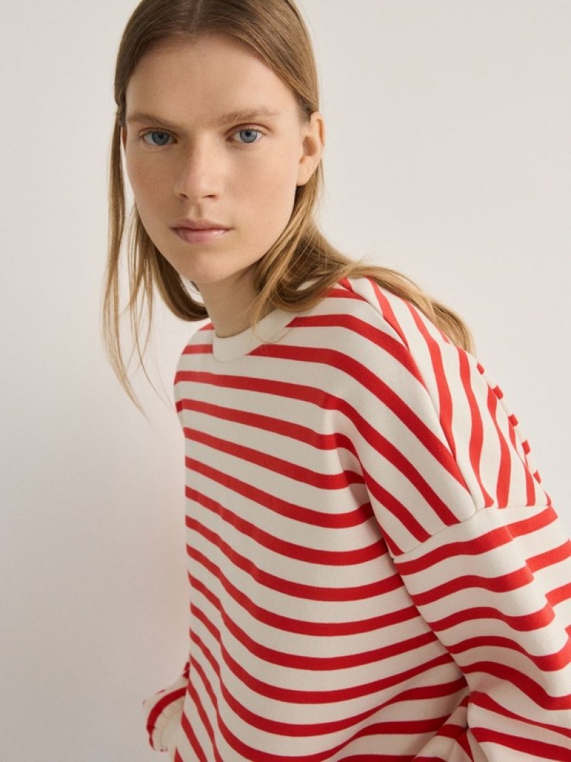 Reserved Oversized Stripe Sweatshirts Damen Mehrfarbig | ALTVBY-367