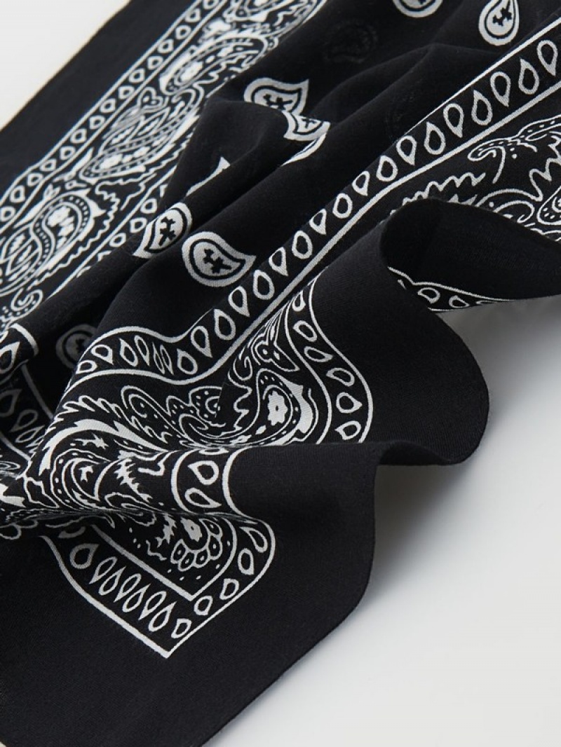 Reserved Patterned Bandanna Schals Jungen Schwarz | ENXZGC-327