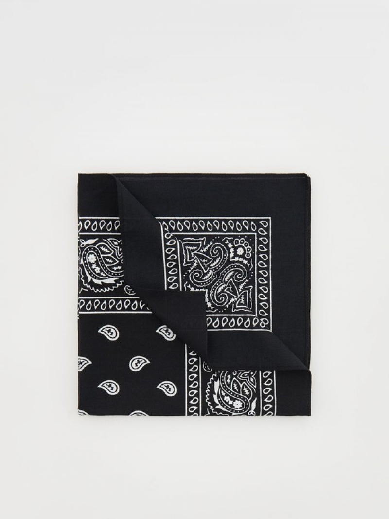 Reserved Patterned Bandanna Schals Jungen Schwarz | ENXZGC-327