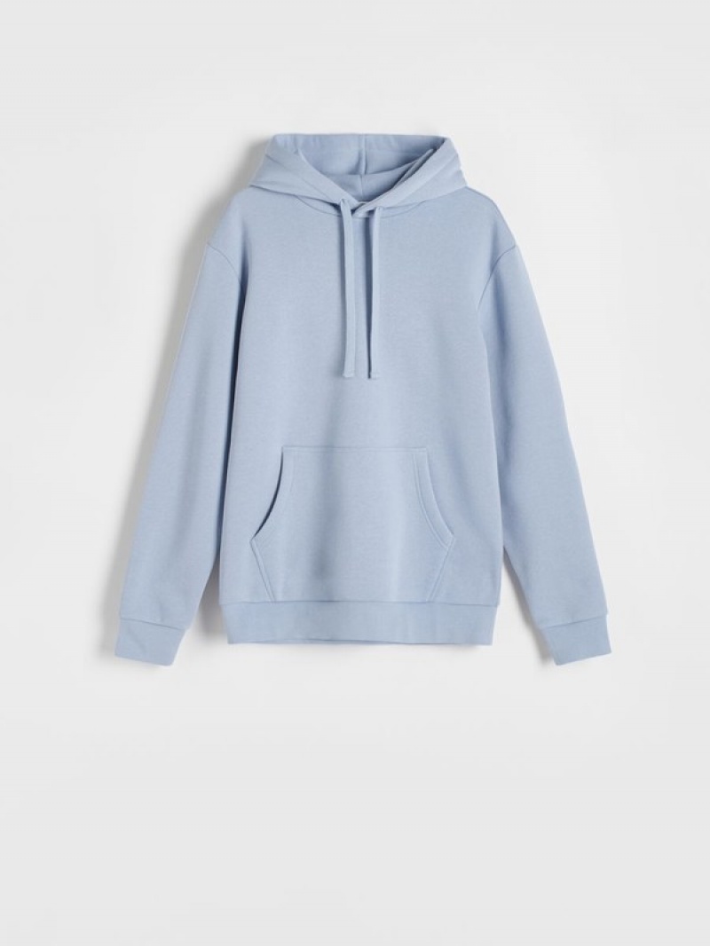 Reserved Plain Sweatshirts Herren Blau | NPOAGV-619