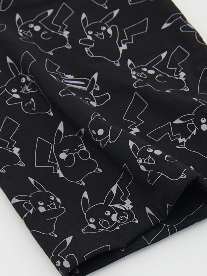 Reserved Pokémon Baumwoll Rich Snood Schals Jungen Schwarz | WTNGVI-123