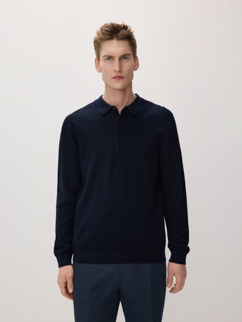 Reserved Polo Pullover Herren Navy | NYTJXQ-589