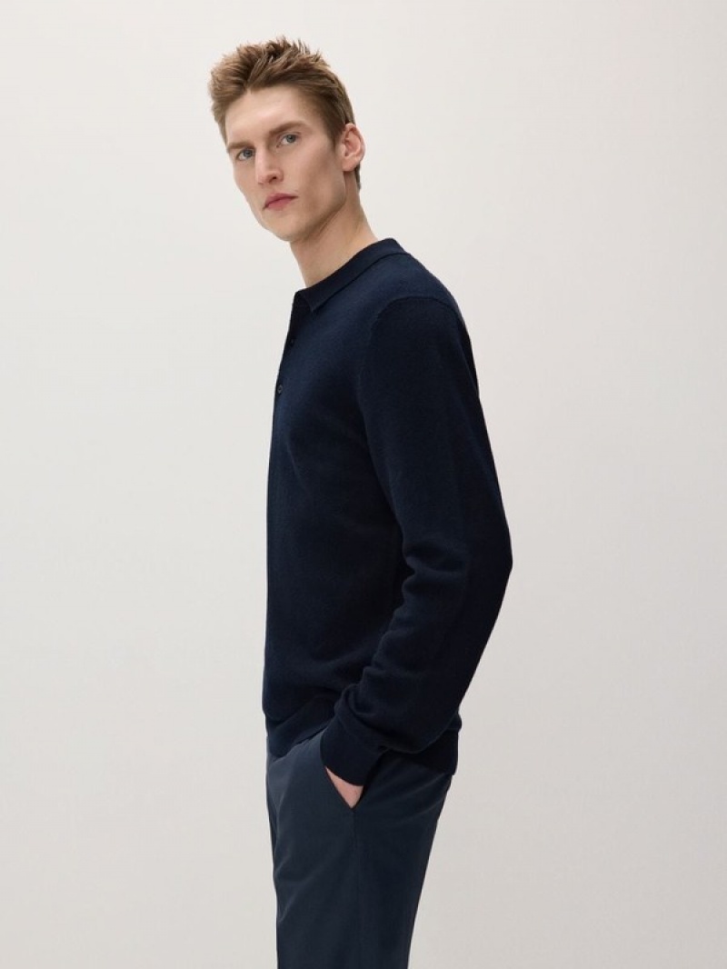 Reserved Polo Pullover Herren Navy | NYTJXQ-589