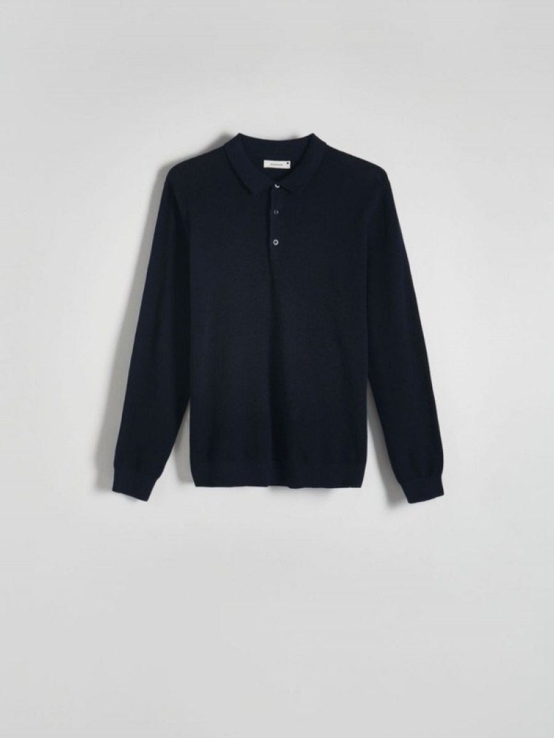 Reserved Polo Pullover Herren Navy | NYTJXQ-589