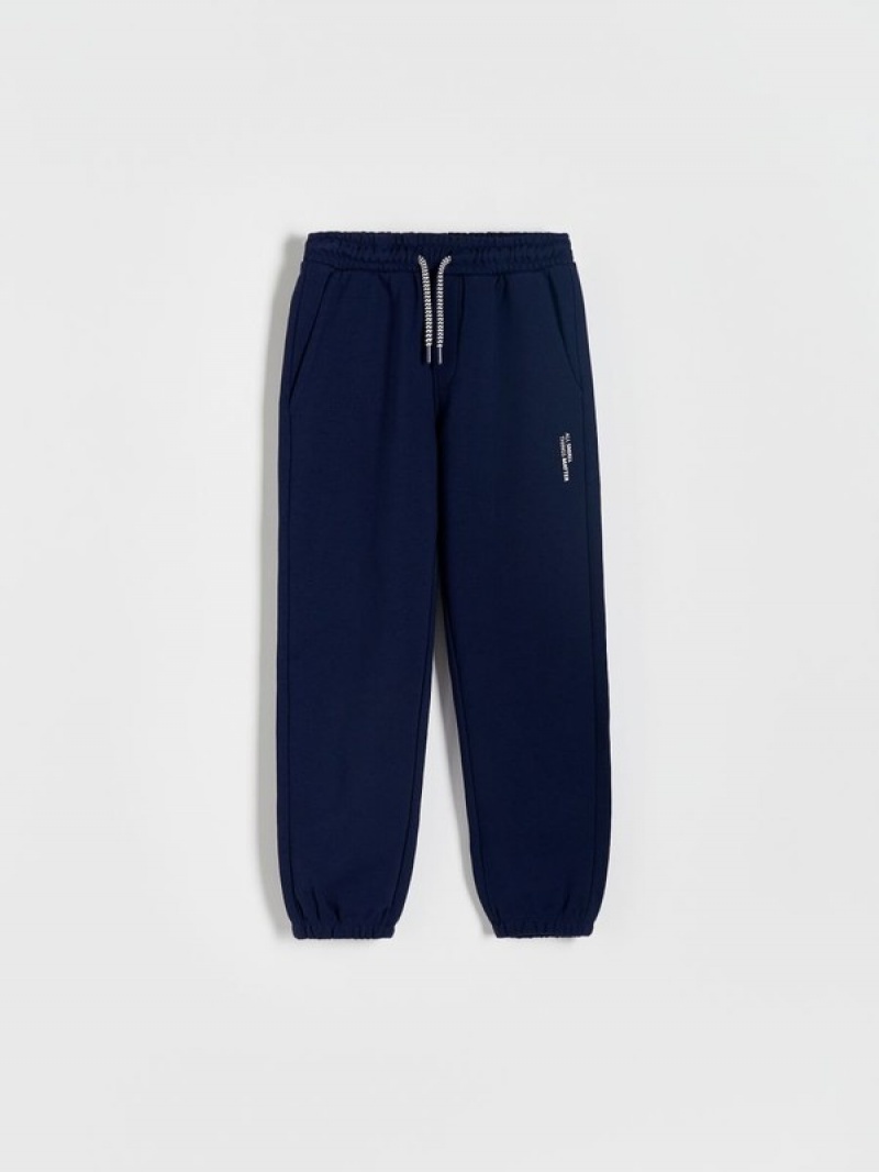 Reserved Printed Sweat Joggers Hosen Jungen Navy | SYKGJO-973